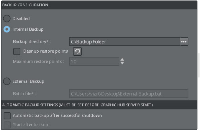 Daily Backup Using a Second Graphic Hub