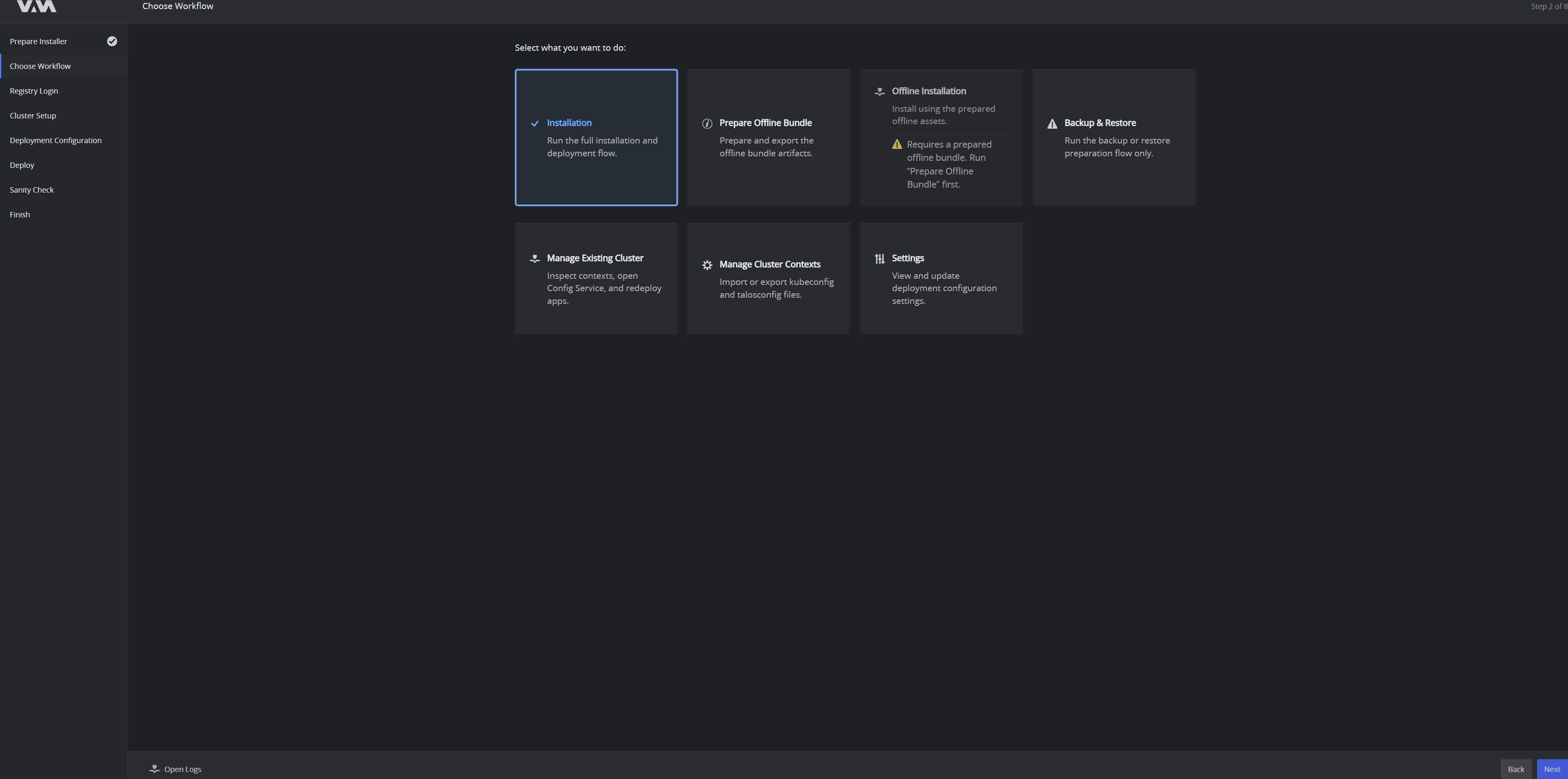 Choose Workflow
