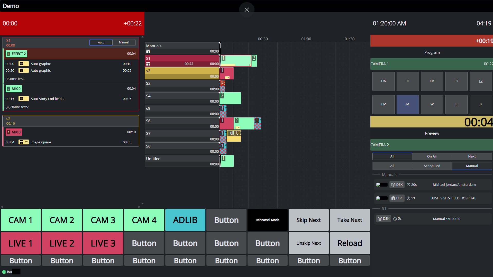 Mosart UI panel