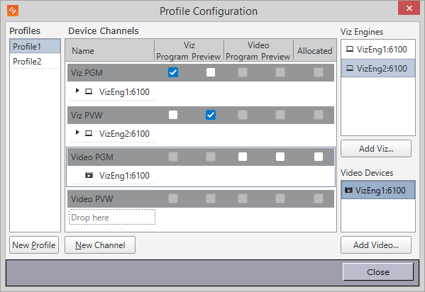 Profile Configuration - Viz Pilot